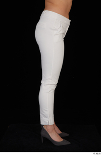 Serina Gomez casual dressed leg white trousers 0007.jpg